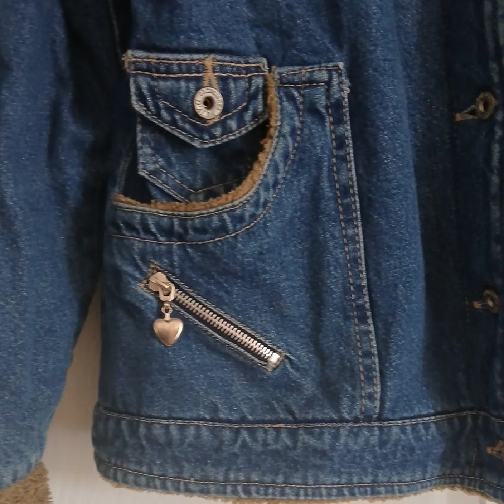 Alba Blue Denim Jacket with Warm Brown Lining - Picture 3 of 14